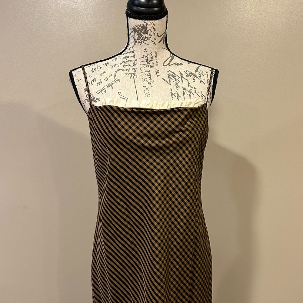 ANTONIO MELANI Brown and Cream Dress - Picture 6 of 12